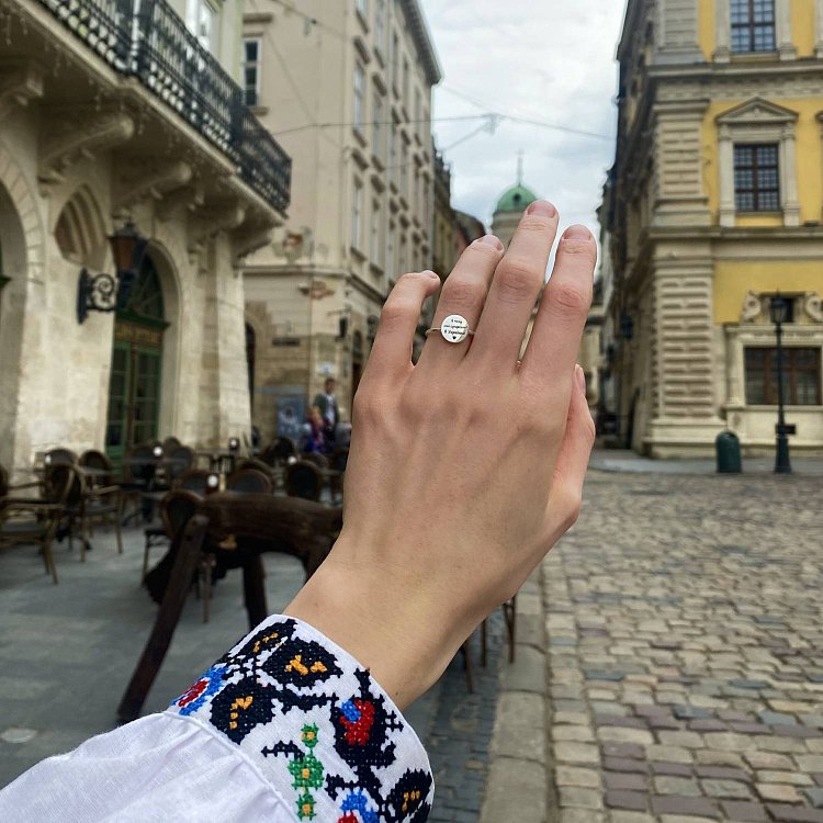 Серебряное кольцо "Моя Украина" 112647яу от ювелирного магазина Оникс - 9