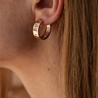 Серьги - кольца "Love" в красном золоте с08166 от ювелирного магазина Оникс - 3
