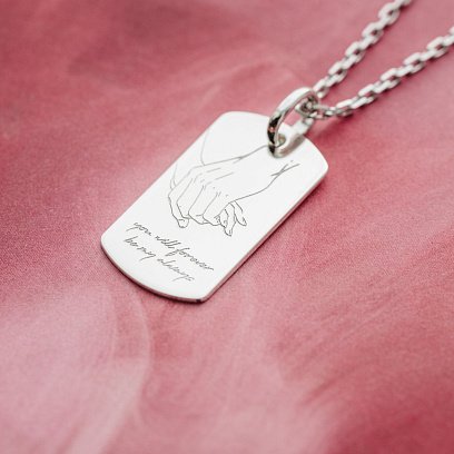 Серебряный жетон "Рука в руке" 133349-2 №2