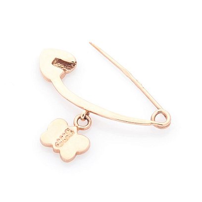 Золотая булавка "Бабочка" с эмалью зак00104б №2