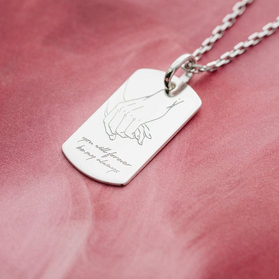 Серебряный жетон "Рука в руке" 133349-2 №2