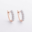 Золотые серьги с бриллиантами 22878аг от ювелирного магазина Оникс