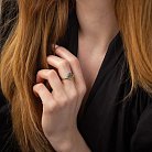 Серебряное кольцо "Клевер" (голубые и желтые камни) 5442 от ювелирного магазина Оникс - 1