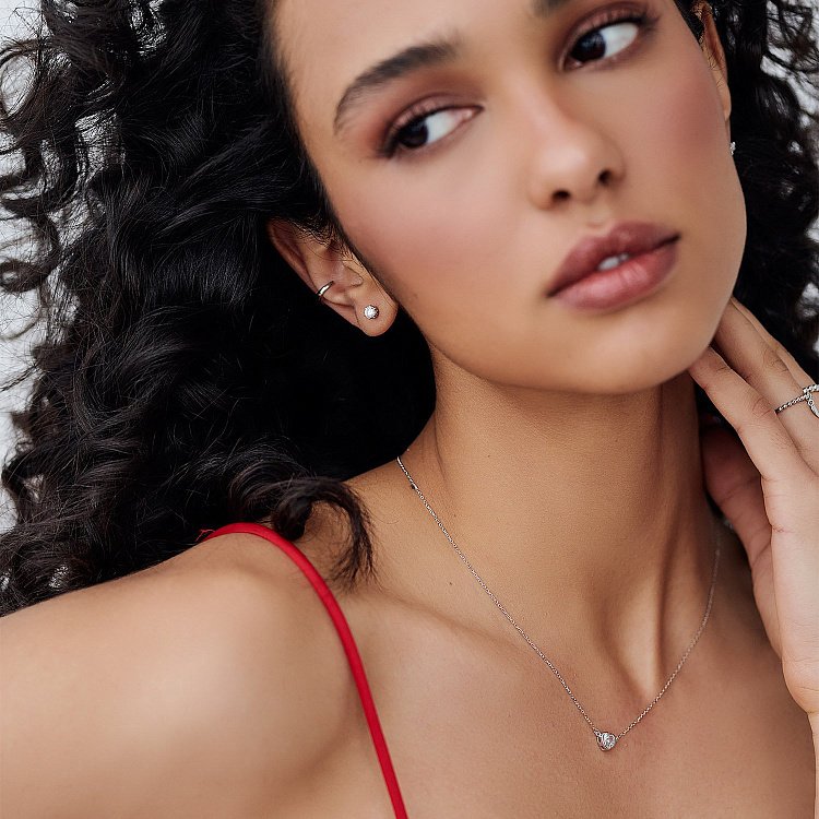 Золотые серьги - пусеты с бриллиантами сб0392 от ювелирного магазина Оникс - 7