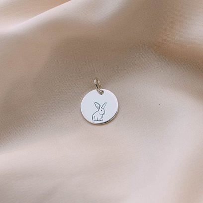 Серебряный кулон "Кролик" 132724крол №3