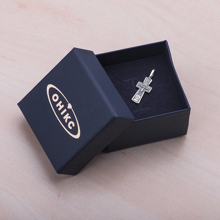 Срібний православний хрестик (чорніння) 131718 від ювелірного магазину Онікс - 4