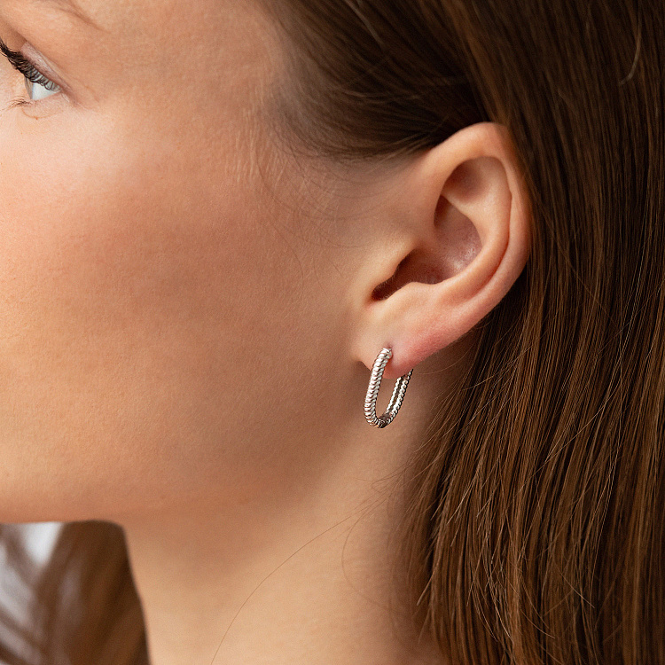 Серьги "Alisia" в белом золоте с09220 от ювелирного магазина Оникс - 3