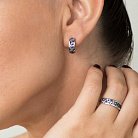 Серебряное кольцо с разноцветными фианитами 112058 от ювелирного магазина Оникс - 3