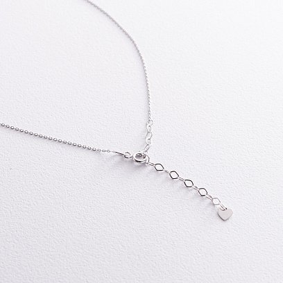 Колье с жемчужиной (белое золото) кол02400 №7