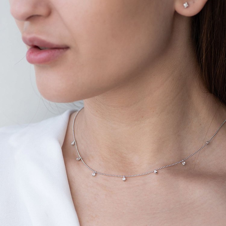 Золоте кольє з діамантами колб0049ch від ювелірного магазину Онікс - 1