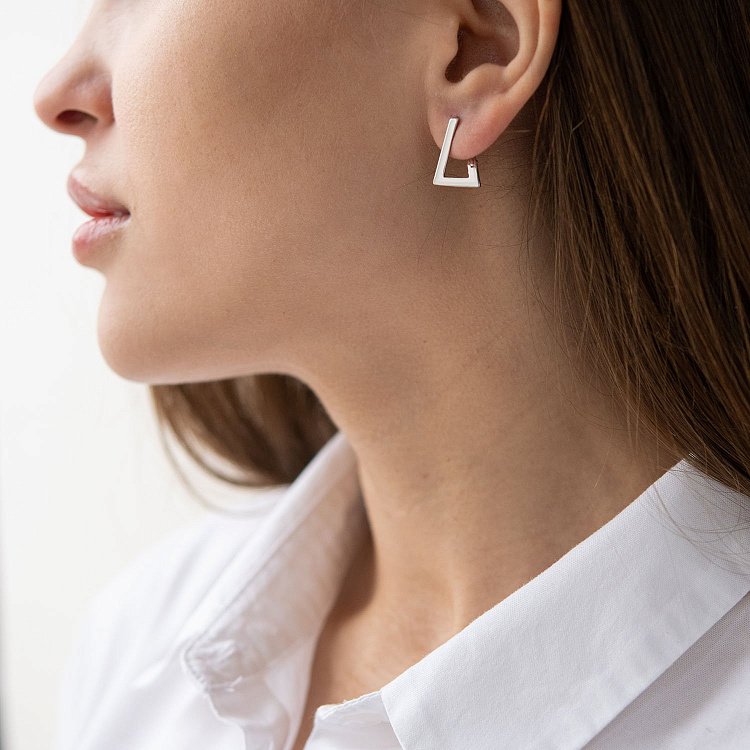 Золотые серьги "Импровизация" с07284 от ювелирного магазина Оникс