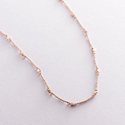 Золотое колье "Сердечки" кол01373 №6