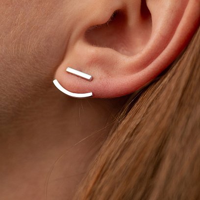 Золоті сережки - джекети "Емілі" с08863