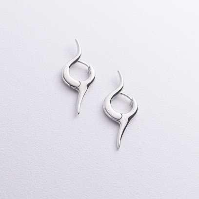 Срібні сережки "Florence" 123391 №3