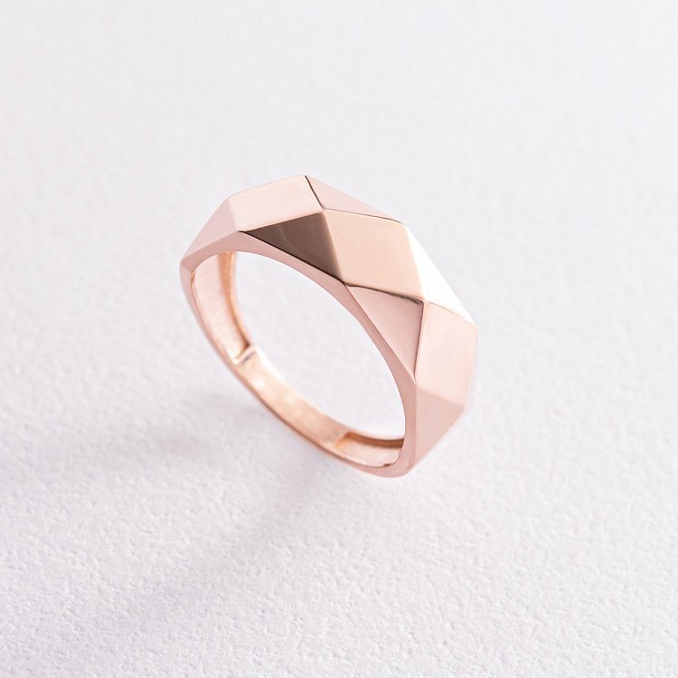 Каблучка "Досконалість" у червоному золоті к07002 від ювелірного магазину Онікс