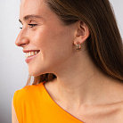 Серьги - кольца "Фантазия" в красном золоте с09586 от ювелирного магазина Оникс - 3