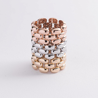 Кольцо "Charlie" в красном золоте к08370 №5