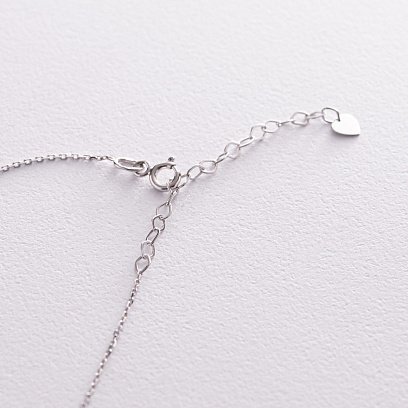 Кольє "Сердечко" у білому золоті кол02352 №3