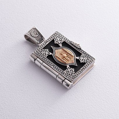 Серебряный кулон "Коран" с эбеновым деревом 941 №6