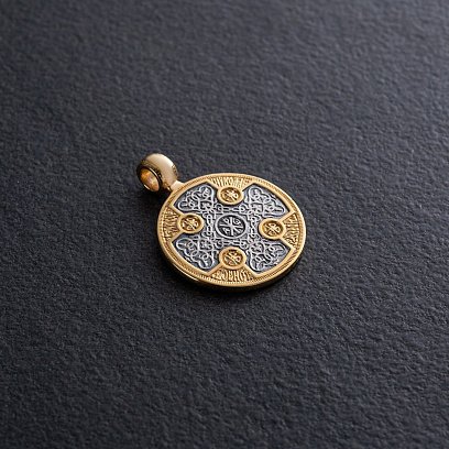 Срібна ладанка з позолотою 132299 №3