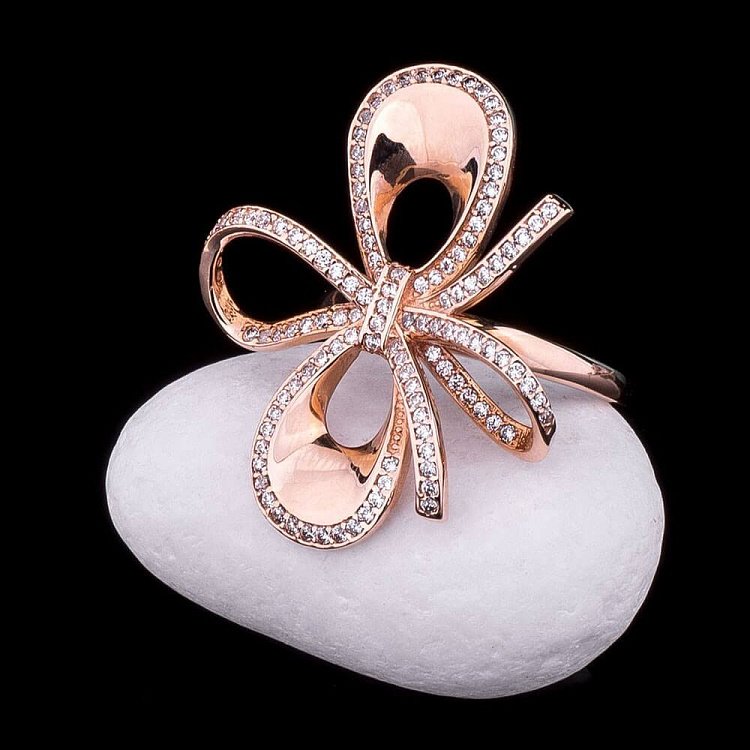 Кольцо (фианиты) к02647 от ювелирного магазина Оникс - 2