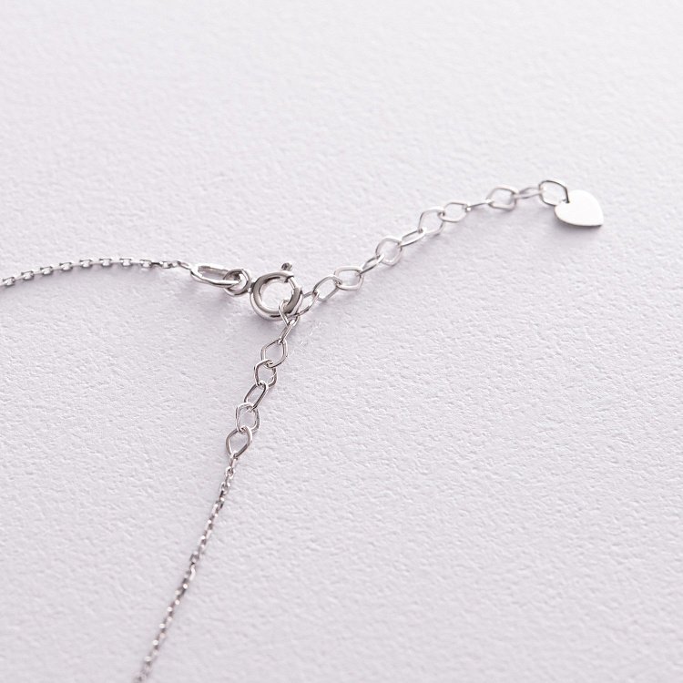 Кольє "Сердечко" у білому золоті кол02352 від ювелірного магазину Онікс - 2