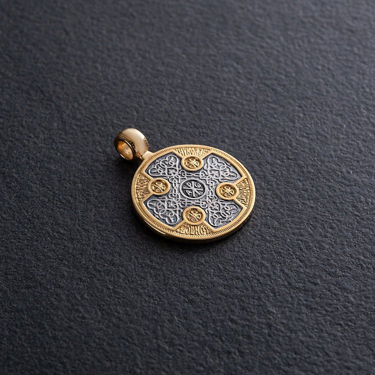 Срібна ладанка з позолотою 132299 від ювелірного магазину Онікс - 2