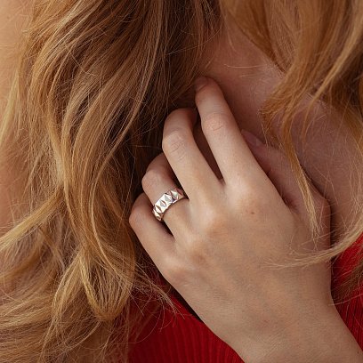 Каблучка "Veronica" у білому золоті к07520 №12