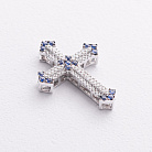 Хрестик у білому золоті (діаманти, сапфіри) пб0392ca от ювелирного магазина Оникс