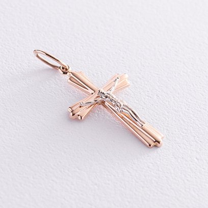 Золотий хрестик "Розп'яття. Спаси і Збережи" п03587