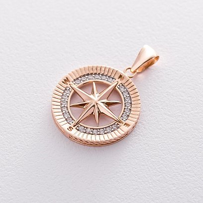 Золотий кулон "Роза вітрів" п03329 №5