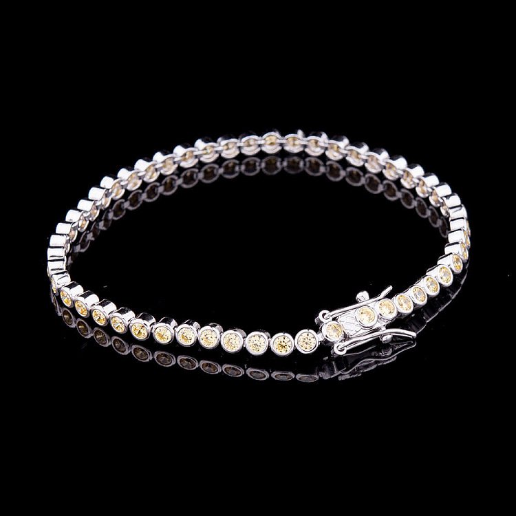 Серебряный браслет с фианитами 14886 от ювелирного магазина Оникс - 2