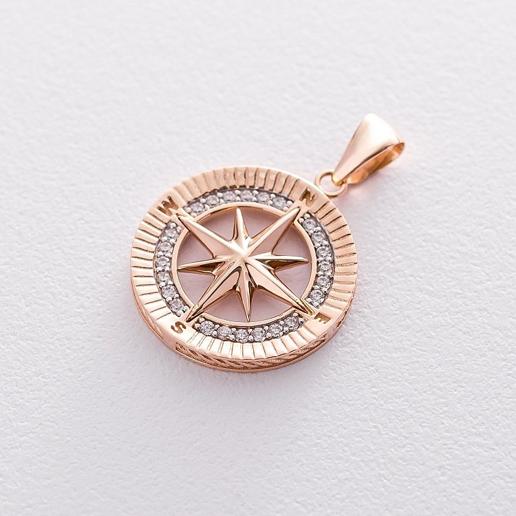 Золотий кулон "Роза вітрів" п03329 від ювелірного магазину Онікс - 4