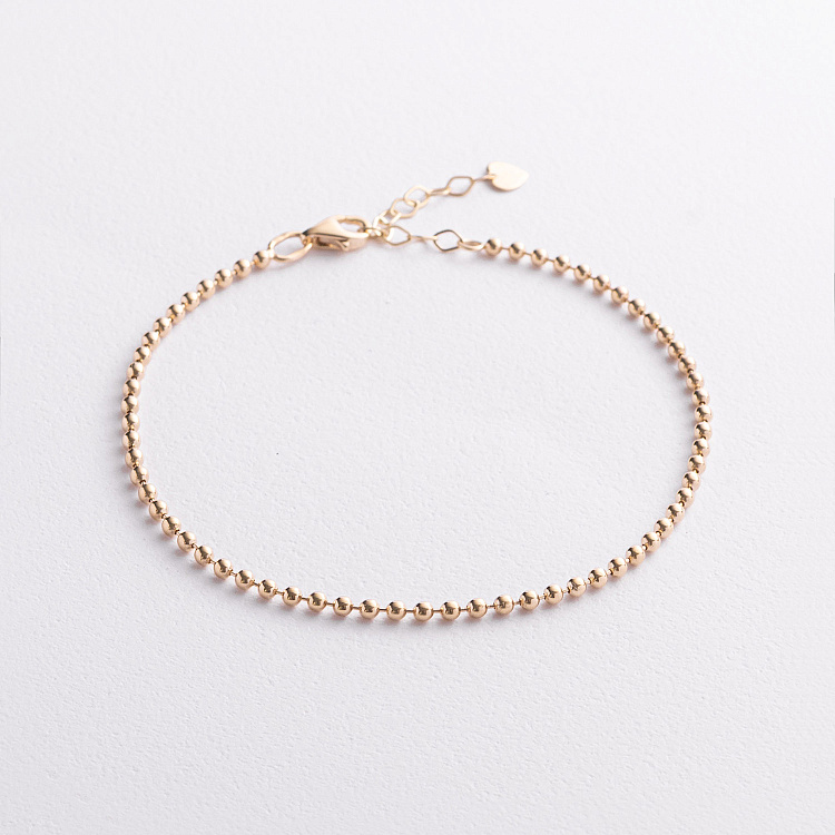 Браслет "Шарики" в желтом золоте б05847 от ювелирного магазина Оникс