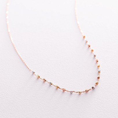 Колье "Шарики" в трех цветах золота кол02330