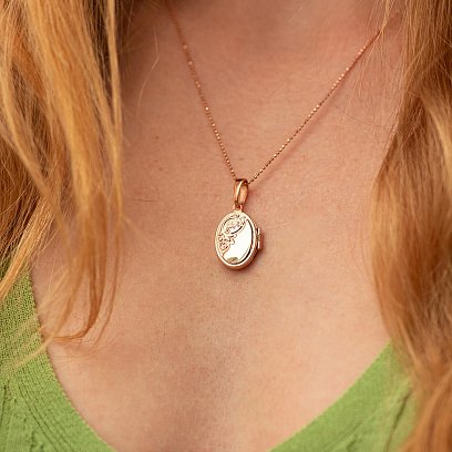Золотой кулон для фотографии п01629 №4