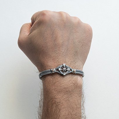 Чоловічий браслет "Роза вітрів" ZANCAN EXB862R-GR №2