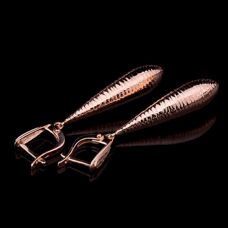 Золотые серьги с02813 от ювелирного магазина Оникс - 3