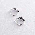 Серебряные серьги - кольца 122740 от ювелирного магазина Оникс - 1