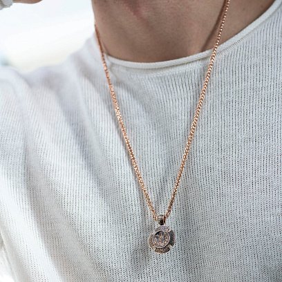 Золота ладанка "Трійця. Божа Матір "Знамення" п02642 №2