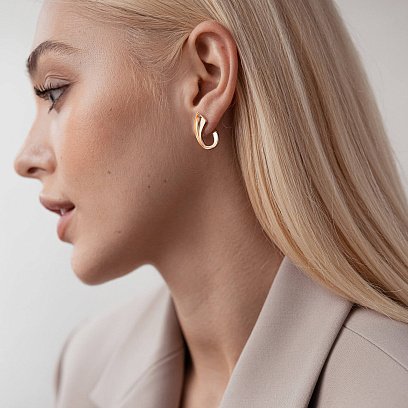 Золоті сережки "Шарлотта" с06087 №3