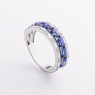 Золота каблучка з сапфірами і діамантами кб0650rc от ювелирного магазина Оникс
