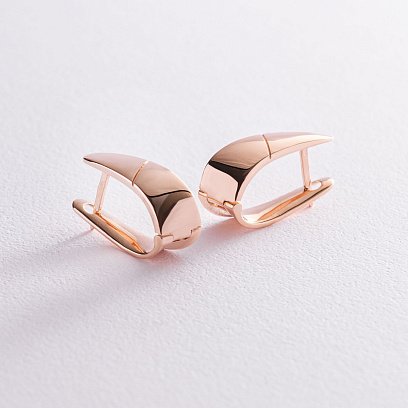 Золоті сережки "Мінімалізм" на англійській застібці с07551