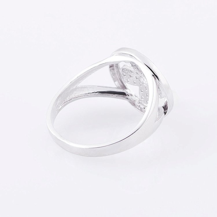 Кольцо "Цветок-клевер" с фианитами к05172 от ювелирного магазина Оникс - 2