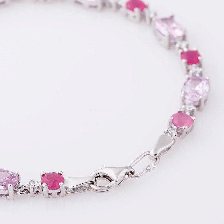 Срібний браслет з кольоровими фіанітами 141140 від ювелірного магазину Онікс - 2