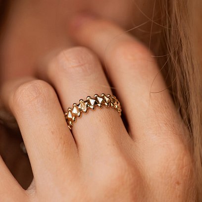 Кольцо "Teresa" в желтом золоте к08146 №2