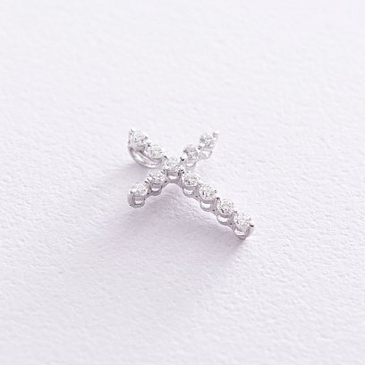 Золотий хрестик з діамантами пб0254di