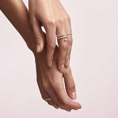 Золота каблучка "Змія" з діамантами кб0523ca №2