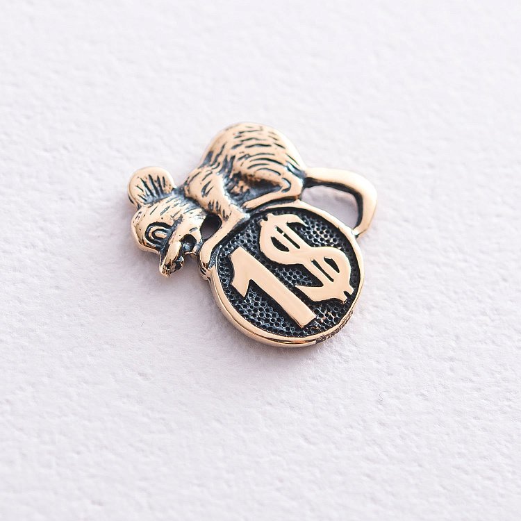 Сувенір "Гаманцева миша" (червоне золото) сув00013 від ювелірного магазину Онікс - 1