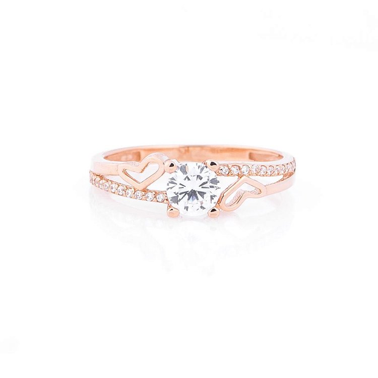 Золотое помолвочное кольцо (фианиты) к04769 от ювелирного магазина Оникс - 3